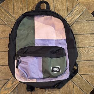 Vans Black and Purple Patchwork Backpack